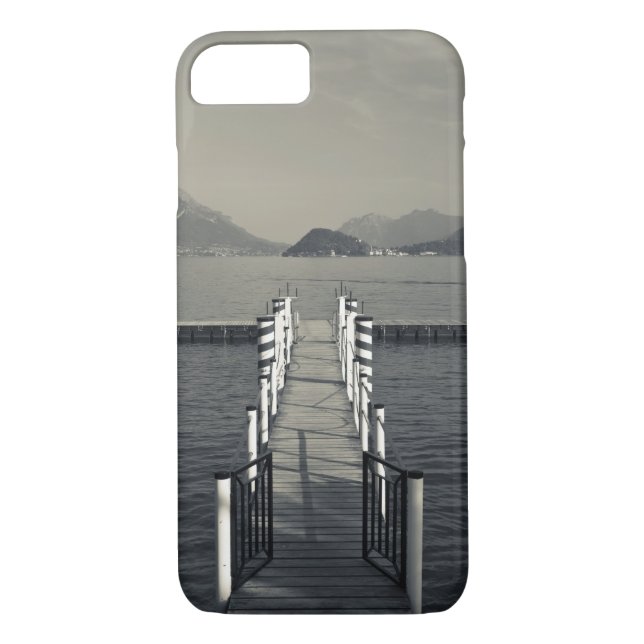 Italy, Como Province, Tremezzo. Lake pier. Case-Mate iPhone Case (Back)