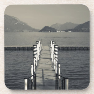 Italy, Como Province, Tremezzo. Lake pier. Coaster