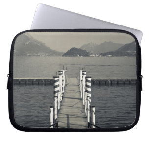 Italy, Como Province, Tremezzo. Lake pier. Laptop Sleeve