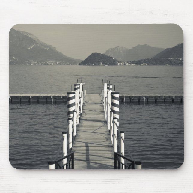 Italy, Como Province, Tremezzo. Lake pier. Mouse Pad (Front)