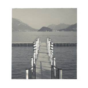 Italy, Como Province, Tremezzo. Lake pier. Notepad