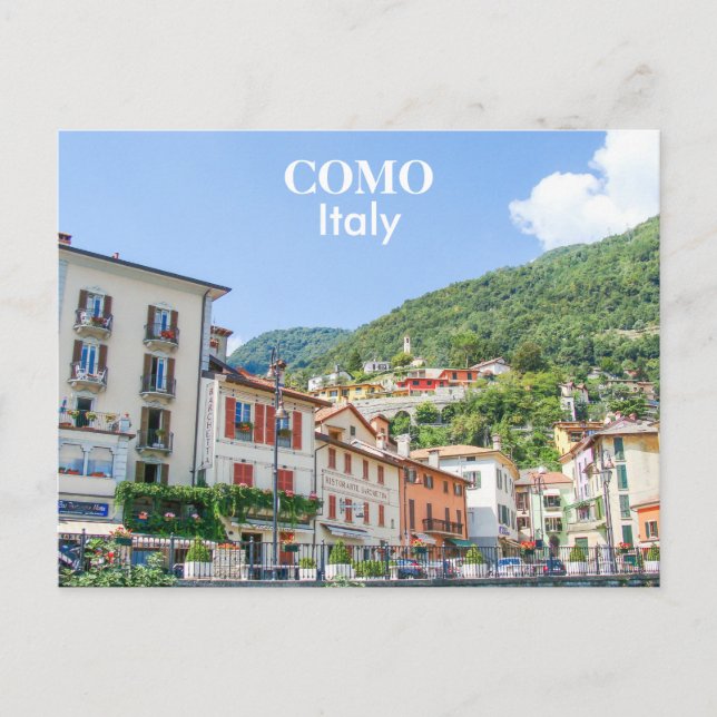 Italy - Como Town Houses Postcard (Front)