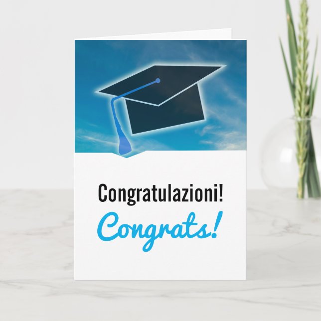 Italy Congratulazioni Italian Congratulations  Card (Front)