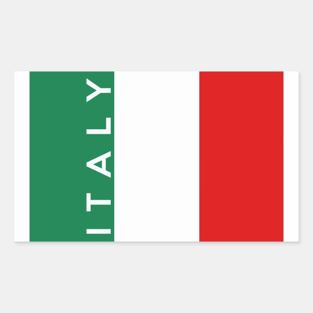 italy country flag symbol name text sticker (Front)