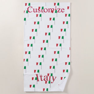 Italy Country Flag Thunder_Cove Beach Towel