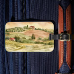 Italy Countryside Italian Watercolor Scene Luggage Tag<br><div class="desc">Warm and whimsical watercolor scene of Italian countryside</div>