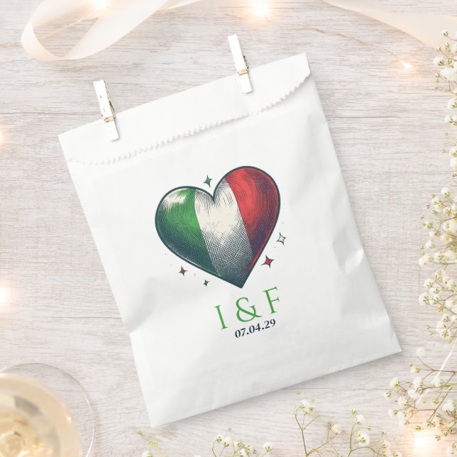 Italy Couple Wedding Favour Bag (Clipped)