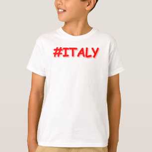 "#ITALY" Cute Design. Buy Now T-Shirt