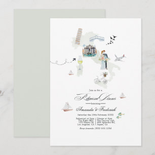 Italy Destination Wedding Rehearsal Dinner Invitation