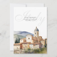 Italy Destination Wedding Save the Date Card