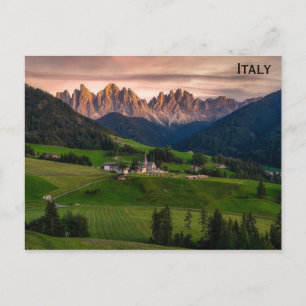 Italy Dolomites Mountain Travel Photo Postcard