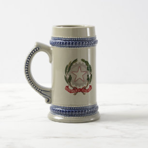 italy emblem beer stein