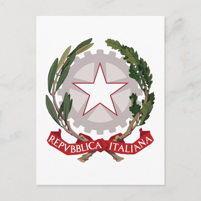italy emblem postcard (Front)
