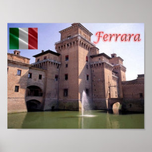 Italy - Emilia Romagna - Ferrara - External View - Poster