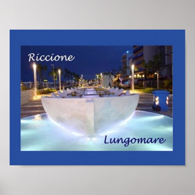 Italy - Emilia Romagna - Riccione - Seafront - Poster (Front)