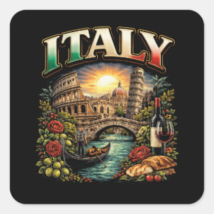 Italy Eternal Square Sticker
