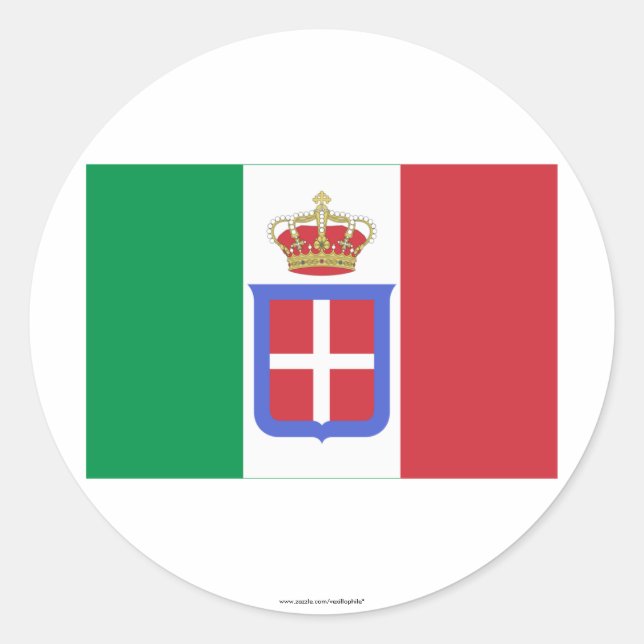 Italy Flag (1861-1946) Classic Round Sticker (Front)