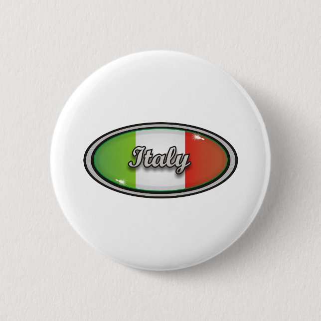 Italy flag 1 2 inch round button (Front)