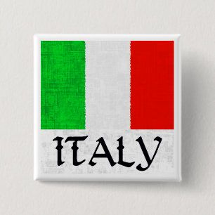 ITALY FLAG 2 INCH SQUARE BUTTON