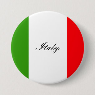 Italy Flag 3 Inch Round Button