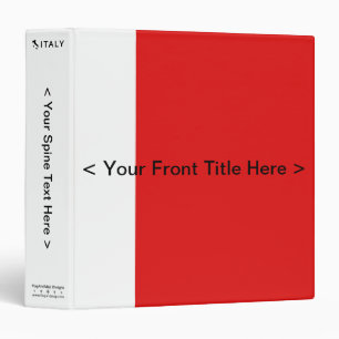 Italy Flag Binder