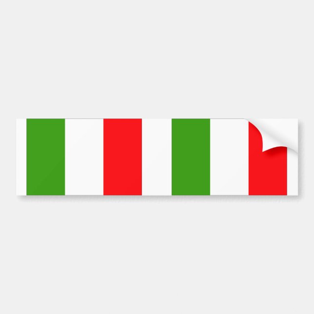 Italy flag bumper sticker (Front)