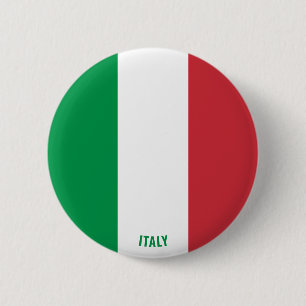 Italy Flag Charming Patriotic Button