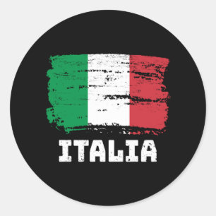 Italy Flag Classic Round Sticker