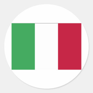 ITALY FLAG CLASSIC ROUND STICKER