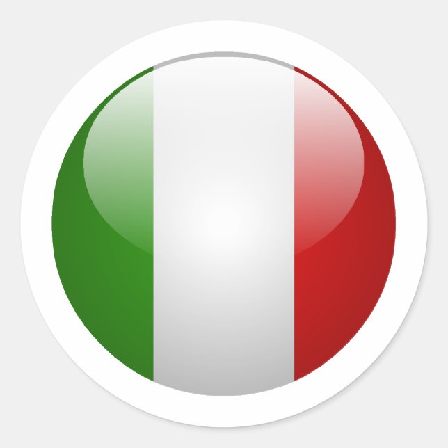 Italy Flag Classic Round Sticker (Front)