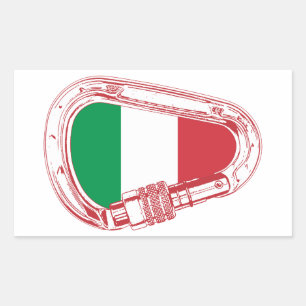 Italy Flag Climbing Carabiner Sticker