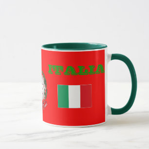 ITALY Flag & Coat of Arms Mug