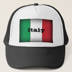 Italy Flag Dark Edge Trucker Hat