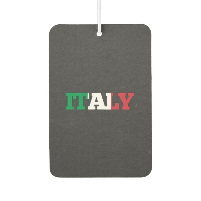 Italy flag font air freshener (Front)