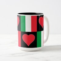 Italy Flag Heart Pattern Patriotic Italian Pride