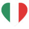 Italy Flag Heart Sticker