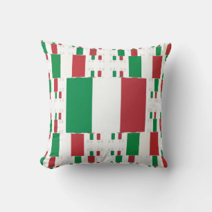 Italy Flag in Multiple Layers 2 Throw Pillow