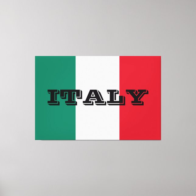 Italy flag Italia Italian Il Tricolore Canvas Print (Front)