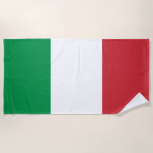 Italy Flag Italian Patriotic Beach Towel