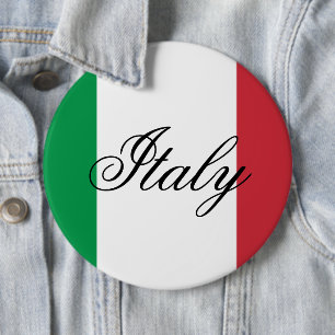 Italy Flag Italian Pride Europe Country 6 Inch Round Button