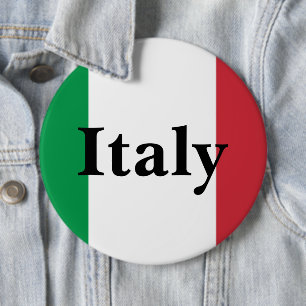 Italy Flag Italian Pride Europe Country 6 Inch Round Button
