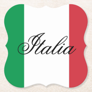 Italy Flag Italian Pride Europe Country Paper Coaster