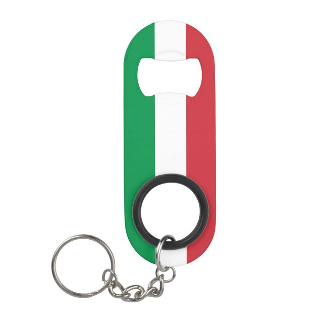 Italy Flag Keychain Bottle Opener (Front)