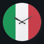 Italy Flag Large Clock<br><div class="desc">Italy Flag</div>