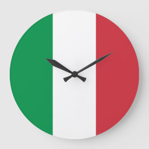 Italy Flag Large Clock