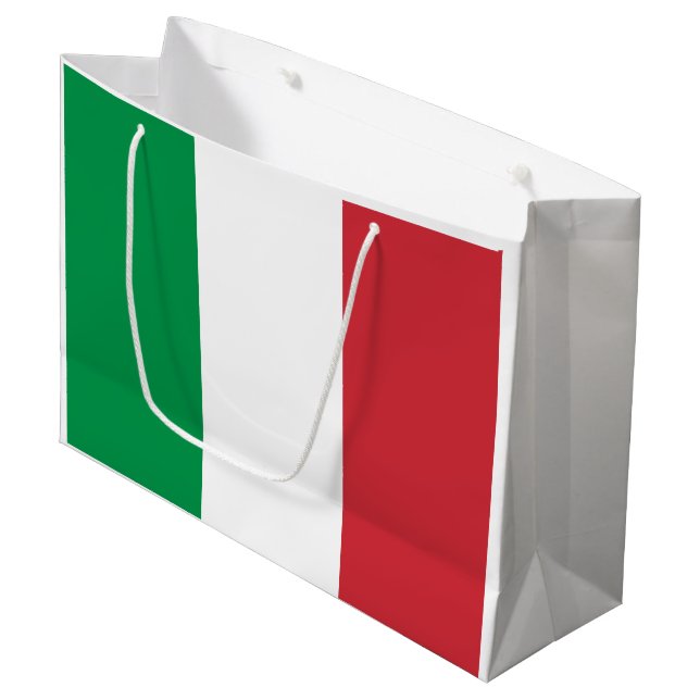 Italy Flag Large Gift Bag (Front Angled)
