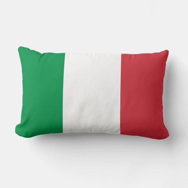 Italy Flag Lumbar Pillow (Front)