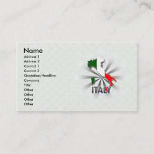Italy Flag Map 2.0 Business Card