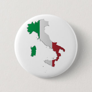 Italy Flag Map 2 Inch Round Button