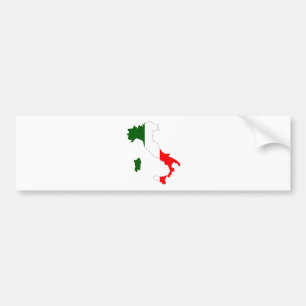 Italy Flag Map full size Bumper Sticker